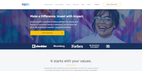 A thumbnail of the COIN website.